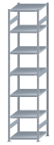 SCHULTE Steckregal, Fachbodenregale Stecksystem, Grundregal, beidseitig nutzbar, H3500xB750xT800 mm, 7 Fachböden, Fachlast 250 kg, sendzimirverzinkt