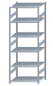 SCHULTE Steckregal, Fachbodenregale Stecksystem, Grundregal, beidseitig nutzbar, H2750xB1000xT800 mm, 6 Fachböden, Fachlast 150 kg, sendzimirverzinkt