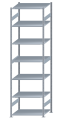 SCHULTE Steckregal, Fachbodenregale Stecksystem, Grundregal, beidseitig nutzbar, H3500xB1000xT800 mm, 7 Fachböden, Fachlast 150 kg, sendzimirverzinkt