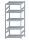SCHULTE Steckregal, Fachbodenregale Stecksystem, Grundregal, beidseitig nutzbar, H2300xB1000xT800 mm, 5 Fachböden, Fachlast 250 kg, sendzimirverzinkt