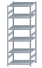 SCHULTE Steckregal, Fachbodenregale Stecksystem, Grundregal, beidseitig nutzbar, H2750xB1000xT800 mm, 6 Fachböden, Fachlast 250 kg, sendzimirverzinkt