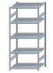 SCHULTE Steckregal, Fachbodenregale Stecksystem, Grundregal, beidseitig nutzbar, H2300xB1000xT800 mm, 5 Fachböden, Fachlast 330 kg, sendzimirverzinkt
