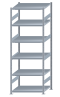 SCHULTE Steckregal, Fachbodenregale Stecksystem, Grundregal, beidseitig nutzbar, H2750xB1000xT800 mm, 6 Fachböden, Fachlast 330 kg, sendzimirverzinkt