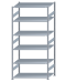 SCHULTE Steckregal, Fachbodenregale Stecksystem, Grundregal, beidseitig nutzbar, H2750xB1300xT800 mm, 6 Fachböden, Fachlast 150 kg, sendzimirverzinkt