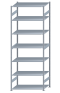 SCHULTE Steckregal, Fachbodenregale Stecksystem, Grundregal, beidseitig nutzbar, H3500xB1300xT800 mm, 7 Fachböden, Fachlast 150 kg, sendzimirverzinkt