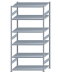 SCHULTE Steckregal, Fachbodenregale Stecksystem, Grundregal, beidseitig nutzbar, H2750xB1300xT800 mm, 6 Fachböden, Fachlast 250 kg, sendzimirverzinkt