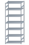 SCHULTE Steckregal, Fachbodenregale Stecksystem, Grundregal, beidseitig nutzbar, H3500xB1300xT800 mm, 7 Fachböden, Fachlast 250 kg, sendzimirverzinkt
