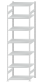 SCHULTE Steckregal, Fachbodenregale Stecksystem, Grundregal, beidseitig nutzbar, H3500xB1000xT800 mm, 7 Fachböden, Fachlast 150 kg, RAL 7035 lichtgrau