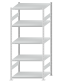 SCHULTE Steckregal, Fachbodenregale Stecksystem, Grundregal, beidseitig nutzbar, H2300xB1000xT800 mm, 5 Fachböden, Fachlast 250 kg, RAL 7035 lichtgrau