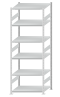 SCHULTE Steckregal, Fachbodenregale Stecksystem, Grundregal, beidseitig nutzbar, H2750xB1000xT800 mm, 6 Fachböden, Fachlast 250 kg, RAL 7035 lichtgrau