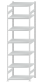 SCHULTE Steckregal, Fachbodenregale Stecksystem, Grundregal, beidseitig nutzbar, H3500xB1000xT800 mm, 7 Fachböden, Fachlast 250 kg, RAL 7035 lichtgrau