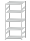 SCHULTE Steckregal, Fachbodenregale Stecksystem, Grundregal, beidseitig nutzbar, H2300xB1000xT800 mm, 5 Fachböden, Fachlast 330 kg, RAL 7035 lichtgrau