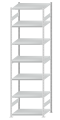 SCHULTE Steckregal, Fachbodenregale Stecksystem, Grundregal, beidseitig nutzbar, H3500xB1000xT800 mm, 7 Fachböden, Fachlast 330 kg, RAL 7035 lichtgrau