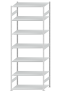SCHULTE Steckregal, Fachbodenregale Stecksystem, Grundregal, beidseitig nutzbar, H3500xB1300xT800 mm, 7 Fachböden, Fachlast 150 kg, RAL 7035 lichtgrau