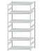 SCHULTE Steckregal, Fachbodenregale Stecksystem, Grundregal, beidseitig nutzbar, H2750xB1300xT800 mm, 6 Fachböden, Fachlast 250 kg, RAL 7035 lichtgrau
