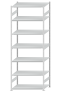 SCHULTE Steckregal, Fachbodenregale Stecksystem, Grundregal, beidseitig nutzbar, H3500xB1300xT800 mm, 7 Fachböden, Fachlast 250 kg, RAL 7035 lichtgrau