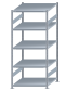 SCHULTE Steckregal, Fachbodenregale Stecksystem, Grundregal, beidseitig nutzbar, H2300xB1000xT1000 mm, 5 Fachböden, Fachlast 250 kg, sendzimirverzinkt