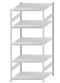 SCHULTE Steckregal, Fachbodenregale Stecksystem, Grundregal, beidseitig nutzbar, H2300xB1000xT1000 mm, 5 Fachböden, Fachlast 250 kg, RAL 7035 lichtgrau