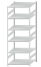 SCHULTE Steckregal, Fachbodenregale Stecksystem, Grundregal, beidseitig nutzbar, H2750xB1000xT1000 mm, 6 Fachböden, Fachlast 250 kg, RAL 7035 lichtgrau