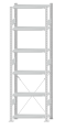 SCHULTE Steckregal, Fachbodenregale Stecksystem, Grundregal, einseitig nutzbar, H2500xB750xT300 mm, 6 Fachböden, Fachlast 85 kg, RAL 7035 lichtgrau