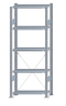 SCHULTE Steckregal, Fachbodenregale Stecksystem, Grundregal, einseitig nutzbar, H2000xB750xT350 mm, 5 Fachböden, Fachlast 85 kg, sendzimirverzinkt