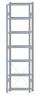SCHULTE Steckregal, Fachbodenregale Stecksystem, Grundregal, einseitig nutzbar, H3000xB750xT350 mm, 7 Fachböden, Fachlast 85 kg, sendzimirverzinkt