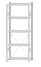 SCHULTE Steckregal, Fachbodenregale Stecksystem, Grundregal, einseitig nutzbar, H2000xB750xT350 mm, 5 Fachböden, Fachlast 85 kg, RAL 7035 lichtgrau