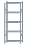 SCHULTE Steckregal, Fachbodenregale Stecksystem, Grundregal, beidseitig nutzbar, H2000xB750xT300 mm, 5 Fachböden, Fachlast 85 kg, sendzimirverzinkt