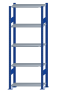 SCHULTE Steckregal, Fachbodenregale Stecksystem, Grundregal, beidseitig nutzbar, H2000xB750xT300 mm, 5 Fachböden, Fachlast 85 kg, RAL 5010 enzianblau / verzinkt