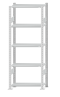 SCHULTE Steckregal, Fachbodenregale Stecksystem, Grundregal, beidseitig nutzbar, H2000xB750xT350 mm, 5 Fachböden, Fachlast 85 kg, RAL 7035 lichtgrau