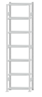 SCHULTE Steckregal, Fachbodenregale Stecksystem, Grundregal, beidseitig nutzbar, H3000xB750xT350 mm, 7 Fachböden, Fachlast 85 kg, RAL 7035 lichtgrau