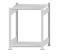 Fachbodenregal Stecksystem, Grundregal, beidseitig nutzbar, H1000xB750xT500 mm, 2 Fachböden, Fachlast 150 kg, RAL 7035 lichtgrau