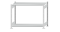 Fachbodenregal Stecksystem, Grundregal, beidseitig nutzbar, H1000xB1300xT500 mm, 2 Fachböden, Fachlast 150 kg, RAL 7035 lichtgrau