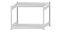 Fachbodenregal Stecksystem, Grundregal, beidseitig nutzbar, H1000xB1300xT800 mm, 2 Fachböden, Fachlast 150 kg, RAL 7035 lichtgrau