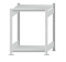 Fachbodenregal Stecksystem, Grundregal, beidseitig nutzbar, H1000xB750xT500 mm, 2 Fachböden, Fachlast 250 kg, RAL 7035 lichtgrau