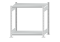 Fachbodenregal Stecksystem, Grundregal, beidseitig nutzbar, H1000xB1000xT500 mm, 2 Fachböden, Fachlast 250 kg, RAL 7035 lichtgrau