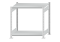 Fachbodenregal Stecksystem, Grundregal, beidseitig nutzbar, H1000xB1000xT600 mm, 2 Fachböden, Fachlast 250 kg, RAL 7035 lichtgrau
