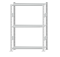 Fachbodenregal Stecksystem, Grundregal, beidseitig nutzbar, H1500xB1000xT300 mm, 3 Fachböden, Fachlast 85 kg, RAL 7035 lichtgrau