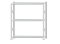 Fachbodenregal Stecksystem, Grundregal, beidseitig nutzbar, H1500xB1300xT300 mm, 3 Fachböden, Fachlast 85 kg, RAL 7035 lichtgrau