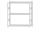 Fachbodenregal Stecksystem, Grundregal, beidseitig nutzbar, H1500xB1300xT400 mm, 3 Fachböden, Fachlast 150 kg, RAL 7035 lichtgrau