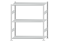 Fachbodenregal Stecksystem, Grundregal, beidseitig nutzbar, H1500xB1300xT500 mm, 3 Fachböden, Fachlast 150 kg, RAL 7035 lichtgrau