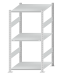 Fachbodenregal Stecksystem, Grundregal, beidseitig nutzbar, H1500xB750xT800 mm, 3 Fachböden, Fachlast 150 kg, RAL 7035 lichtgrau