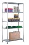 SCHULTE Schraubregal - Fachbodenregale Schraubsystem, Grundregal, beidseitig nutzbar, H2000xB1000xT400 mm, 5 Fachböden, Fachlast 85 kg, RAL 7035 lichtgrau