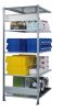 SCHULTE Steckregal, Fachbodenregale Stecksystem, Anbauregal, beidseitig nutzbar, H2500xB1000xT400 mm, 6 Fachböden, Fachlast 85 kg, RAL 5010 enzianblau / verzinkt