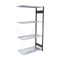 Fachbodenregal Stecksystem, Anbauregal, einseitig nutzbar, H1800xB750xT800 mm, 4 Fachb&ouml;den, Fachlast 150 kg, schwarz / verzinkt