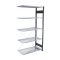 Fachbodenregal Stecksystem, Anbauregal, einseitig nutzbar, H2300xB1000xT300 mm, 5 Fachb&ouml;den, Fachlast 85 kg, schwarz / verzinkt