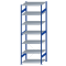 SCHULTE Steckregal, Fachbodenregale Stecksystem, Grundregal, einseitig nutzbar, H3000xB1000xT800 mm, 7 Fachb&ouml;den, Fachlast 150 kg, RAL 5010 enzianblau / verzinkt