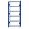 SCHULTE Steckregal, Fachbodenregale Stecksystem, Grundregal, einseitig nutzbar, H2500xB1000xT400 mm, 6 Fachb&ouml;den, Fachlast 150 kg, RAL 5010 enzianblau / verzinkt