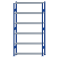 SCHULTE Steckregal, Fachbodenregale Stecksystem, Grundregal, beidseitig nutzbar, H2500xB1300xT300 mm, 6 Fachb&ouml;den, Fachlast 150 kg, RAL 5010 enzianblau / verzinkt