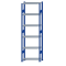 SCHULTE Steckregal, Fachbodenregale Stecksystem, Grundregal, beidseitig nutzbar, H2500xB750xT300 mm, 6 Fachb&ouml;den, Fachlast 150 kg, RAL 5010 enzianblau / verzinkt